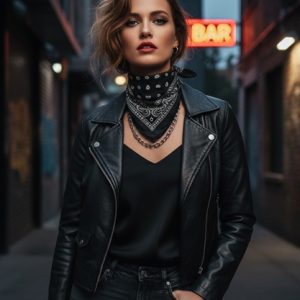 Bandana Cowboy Noir Femme