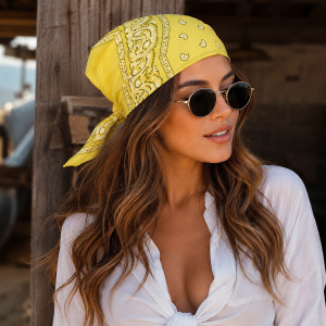 Bandana Jaune Fluo Femme Sierra