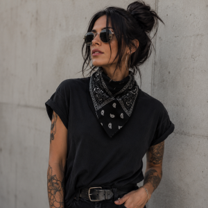 Bandana Noir Femme – Solène