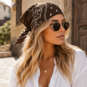 Foulard Bandana Marron Dasha