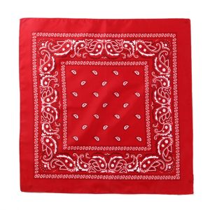 Foulard femme rouge bandana