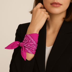 bandana cowboy rose fuchsia femme