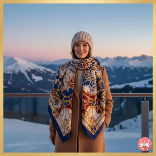 Foulard carré hiver pour femme