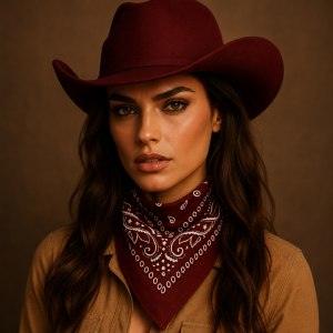 Foulard Bandana Bordeaux – Jeanne