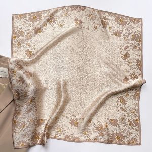 Foulard Soie Beige