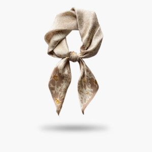 Foulard Soie Beige Agathe