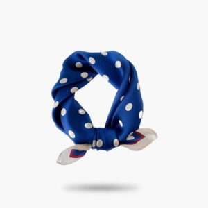 Foulard Bleu Roi à Pois – Mia