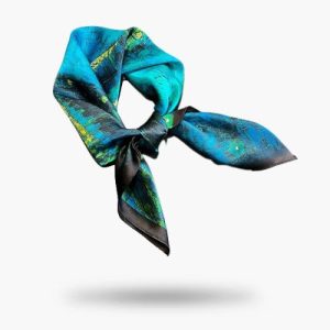 Foulard Bleu Vert Femme Betty