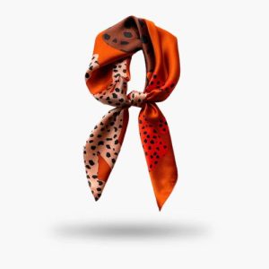 Foulard Léopard Rouge en Soie – Ingrid