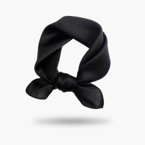 Foulard Soie Noir Uni