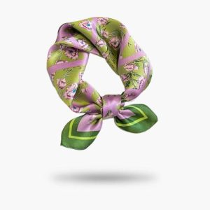 Foulard En Soie Vert Romane