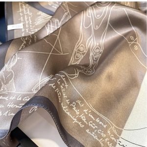 Foulard Soie Gris Femme
