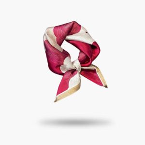 Foulard Soie Rouge rose