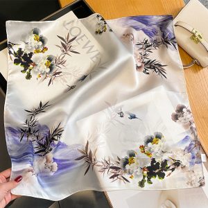 Foulard soie blanc printemps