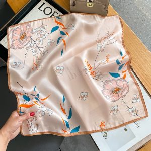 Foulard soie femme rose