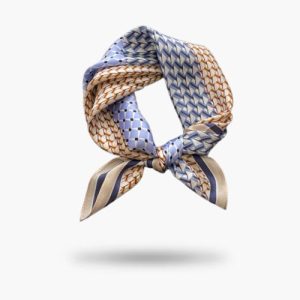 Foulard En Soie Bleu Alba