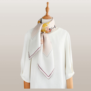 Foulard Femme Soie Blanc