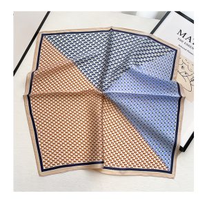 Foulard Femme Soie Bleu