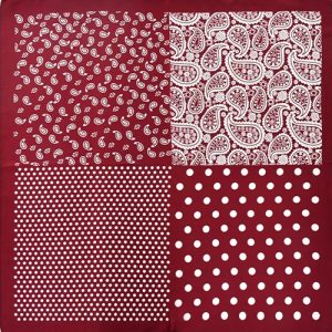 Foulard Soie Femme Rouge Bordeaux