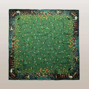 Foulard Soie Vert Femme