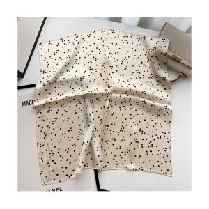 Foulard en soie beige