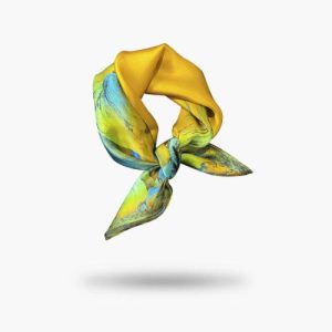Foulard Soie Jaune Bétanie