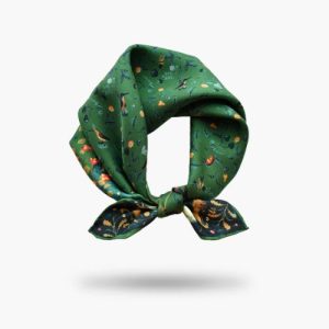 Foulard Soie Vert Gaby