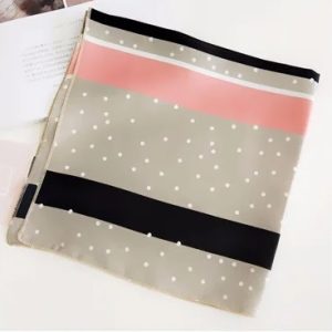 Foulard Beige à pois blanc pour femme