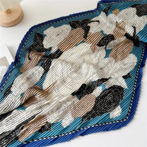 Foulard Plissé Bleu