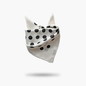 Petit Foulard En Soie Blanc Nadia