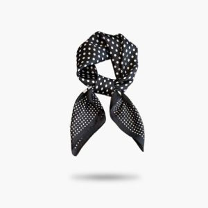 Foulard à Pois Noir et Blanc Maéva