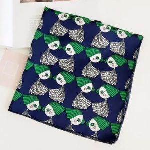 Foulard carré bleu femme
