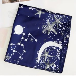Foulard carré femme Bleu
