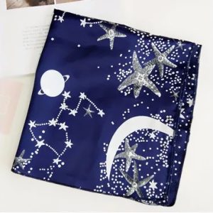 Foulard carré femme Bleu
