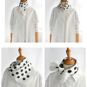 Foulard en Soie Blanc