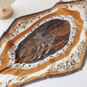 Foulard plissé orange