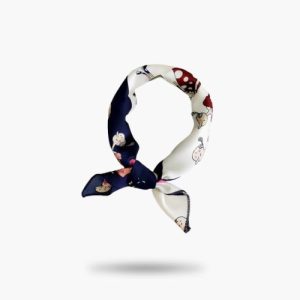 Petit Foulard Bleu Marine – Olive