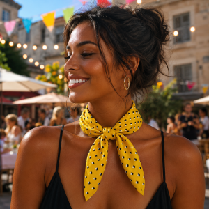 Petit Foulard Femme Jaune – Annette