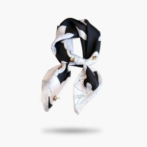 Foulard Carré Noir Et Blanc – Anaïs