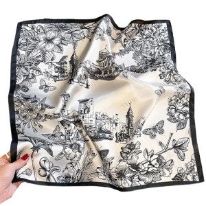 Foulard Blanc Soie