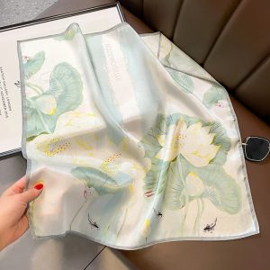 Foulard Vert Femme Soie