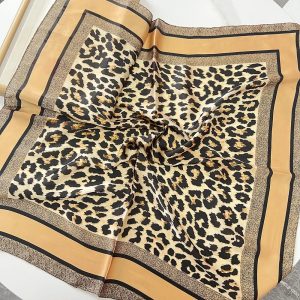 Foulard Léopard Femme Beige