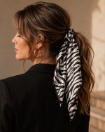 Foulard Zèbre Noir et Blanc – Bianca