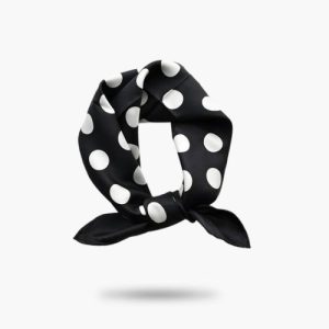 Foulard À Pois Noir Et Blanc – Cécilia