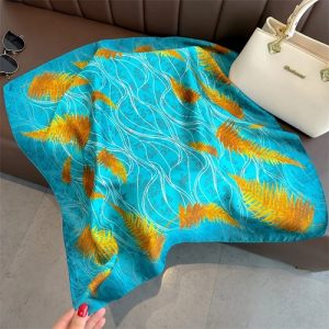 Foulard Carré Bleu Femme Miss