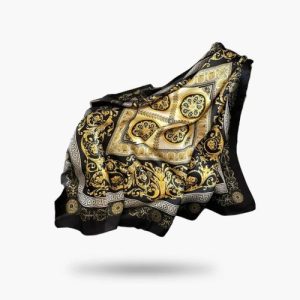Foulard Noir Doré Femme Carla