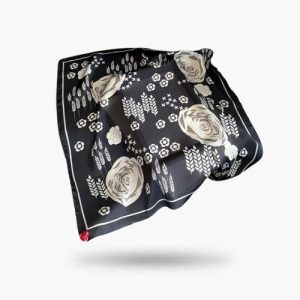 Foulard Noir et Blanc Femme Céleste