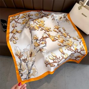 Foulard Orange Pour Femme