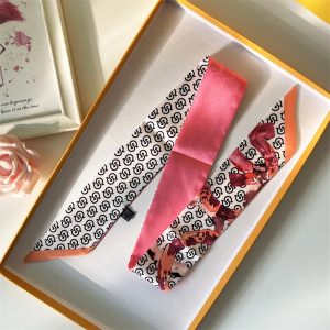 Foulard Sac a Main Rose