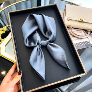 Foulard Carré Bleu Femme